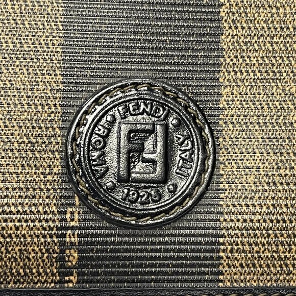 Fendi Vintage Pequin Striped Flap Wallet - Pecan - Preowned - Picture 8 of 14